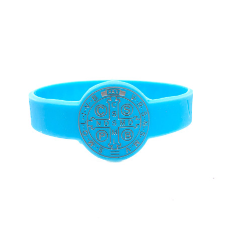 PULSEIRA DE SILICONE - SÃO BENTO - AZUL CLARO