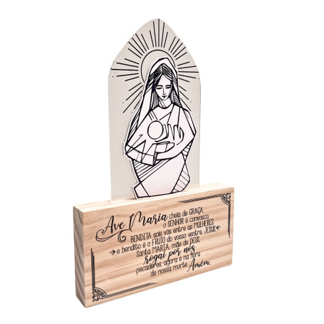PLACA DE MESA EM ACRÍLICO - AVE MARIA