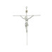 CRUCIFIXO ITALIANO - REDONDO - PRATA - 28X19
