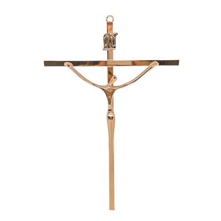 CRUCIFIXO ESTILIZADO MÉDIO - CRUZ CHATA - COBRE - 28X19