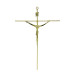 CRUCIFIXO ESTILIZADO RETO - CRUZ REDONDA - DOURADO - 28X19