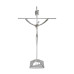 CRUCIFIXO ESTILIZADO PEQUENO - COM BASE - PRATA - 23X13