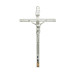 CRUCIFIXO MINI - CRUZ CHATA - PRATA - 19X11