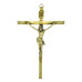 CRUCIFIXO GRANDE - CRUZ CHATA LARGA - OURO VELHO - 36X21