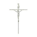 CRUCIFIXO MINI - CRUZ REDONDA - PRATA - 19X11