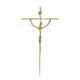 CRUCIFIXO ESTILIZADO - CRUZ REDONDA - DOURADO - 38X21