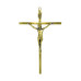 CRUCIFIXO PEQUENO - CRUZ CHATA - OURO VELHO - 24X15