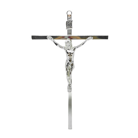 CRUCIFIXO PEQUENO - CRUZ CHATA - PRATA - 24X15