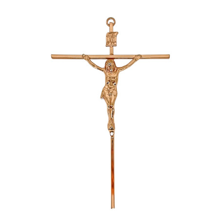 CRUCIFIXO PEQUENO - CRUZ QUADRADA - COBRE - 21X13