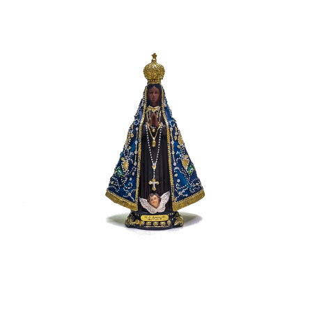 IMAGEM NOSSA SENHORA APARECIDA - MANTO COM DETALHES - 15CM