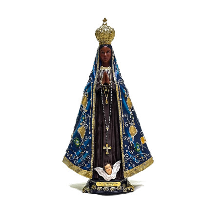 IMAGEM NOSSA SENHORA APARECIDA - MANTO COM DETALHES - 34CM