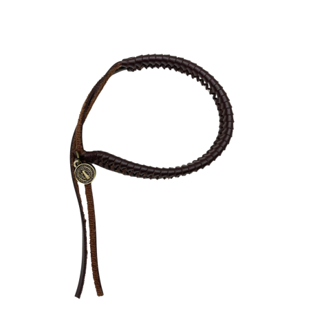 PULSEIRA EM COURO TRANÇADA - SÃO BENTO