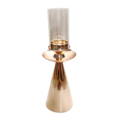CASTIÇAL DE VIDRO - CONE - 36CM