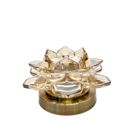 CASTIÇAL BAIXO - FORMATO DE ROSA - 7CM