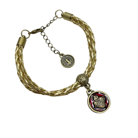 PULSEIRA CORDÃO TRANÇADO - SAGRADO CORAÇÃO