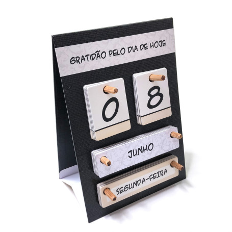 CALENDÁRIO PERMANENTE DE MESA - PRETO
