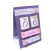 CALENDÁRIO PERMANENTE DE MESA - FLORAL ROXO