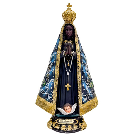 IMAGEM NOSSA SENHORA APARECIDA - MANTO COM DETALHES - 33CM