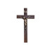 CRUCIFIXO DE PAREDE - MADEIRA - 23X12 - PRATA