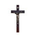 CRUCIFIXO DE PAREDE - MADEIRA - 30X15 - PRATA