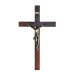 CRUCIFIXO DE PAREDE - MADEIRA - 44,5X25,5 - PRATA