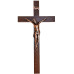 CRUCIFIXO DE PAREDE - MADEIRA - 77X40 - COBRE