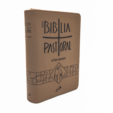 BÍBLIA SAGRADA - EDIÇÃO PASTORAL - LETRA GRANDE - CAPA ZÍPER 
