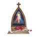 CAPELINHA DE MADEIRA PARA INTENÇÕES COM TERÇO - JESUS MISERICORDIOSO CAPELINHA DE MADEIRA PARA INTENÇÕES COM TERÇO - JESUS MISERICORDIOSO