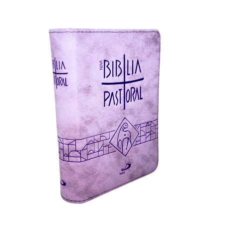 BÍBLIA PASTORAL - BOLSO - ZÍPER - LILÁS