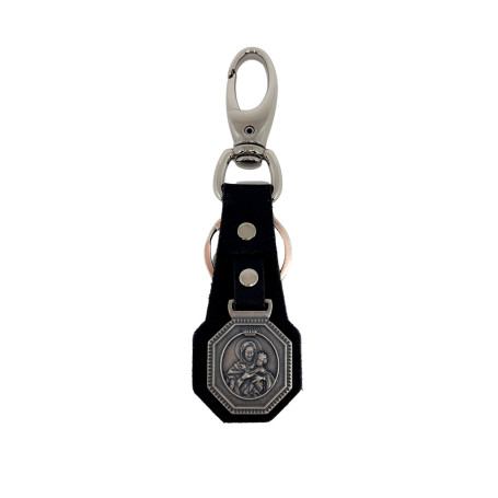 CHAVEIRO DE COURO LUXO - MÃE RAINHA - PRETO