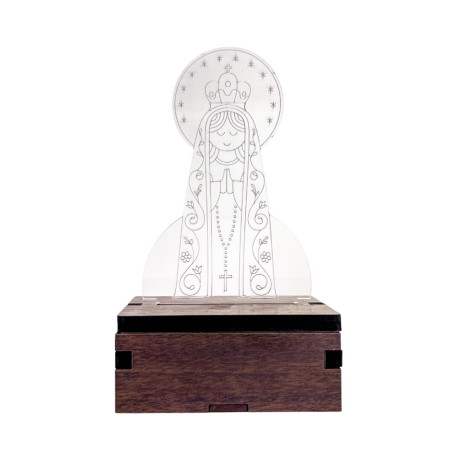 LUMINÁRIA DE ACRÍLICO - NOSSA SENHORA DE FÁTIMA