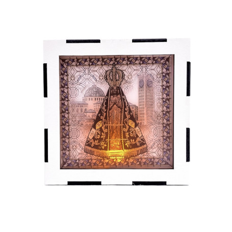 LUMINÁRIA EM MDF - NOSSA SENHORA APARECIDA