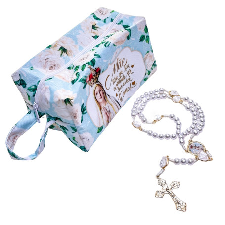 TERÇO COM NECESSAIRE - NOSSA SENHORA DE FÁTIMA