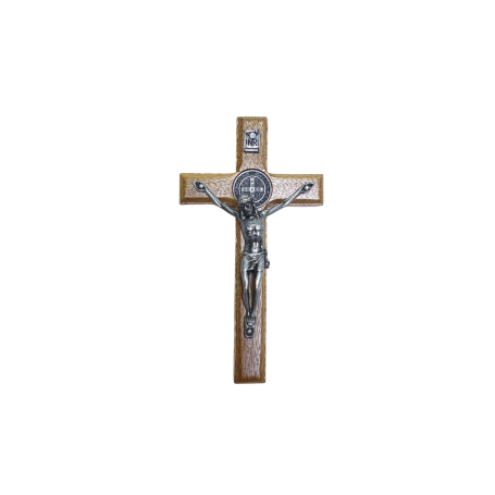 CRUCIFIXO DE PAREDE - SÃO BENTO - 12CM - ONIX