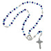 TERÇO DE CRISTAL - NOSSA SENHORA APARECIDA - AZUL CLARO E ESCURO