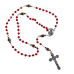 TERÇO DE CRISTAL - SAGRADO CORAÇÃO DE JESUS - VERMELHO