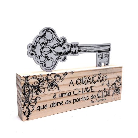 PLACA DE MESA COM CHAVE
