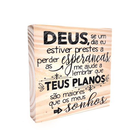 PLACA DE MESA - TEUS PLANOS