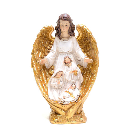 IMAGEM ANJO COM SAGRADA FAMÍLIA - 23CM