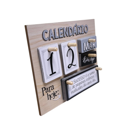 CALENDÁRIO PERMAMENTE DE MESA - PARA HOJE - BEGE