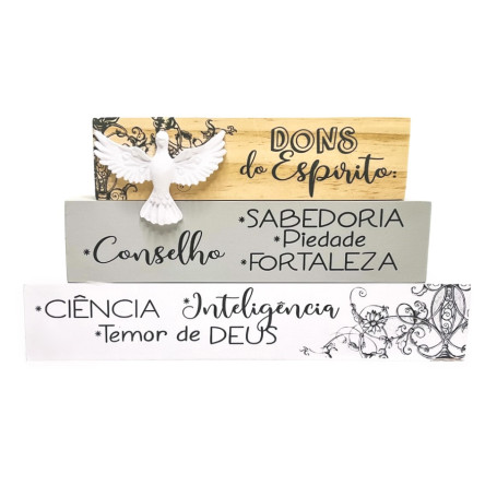 ENFEITE DE MESA - FRASES - DONS DO ESPÍRITO