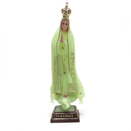 IMAGEM NOSSA SENHORA DE FÁTIMA FLUORESCENTE - 27CM