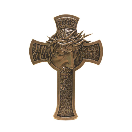 CRUCIFIXO - FACE DE JESUS - DOURADA