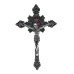 CRUCIFIXO COM A MEDALHA DE SÃO BENTO - PRATA