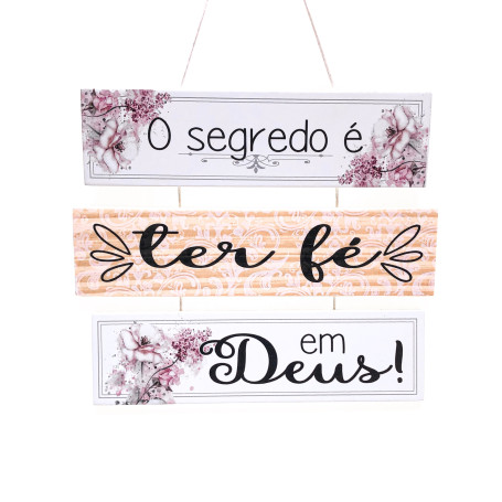 MÓBILE DE PAREDE - FÉ EM DEUS