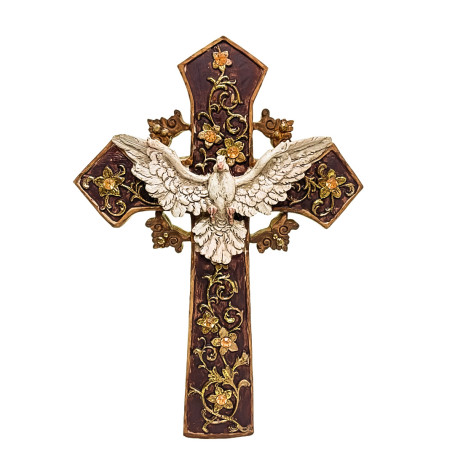 CRUCIFIXO COM ESPÍRITO SANTO - 27CM