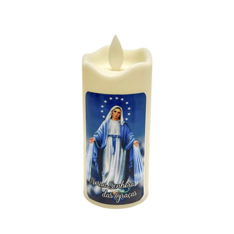 VELA ARTIFICIAL - 11CM - NOSSA SENHORA DAS GRAÇAS