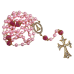 TERÇO PÉROLA LUXO COM STRASS - APARECIDA - ROSA