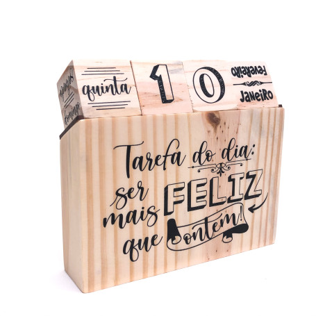 CALENDÁRIO PERMAMENTE CUBOS - MADEIRA