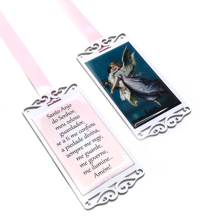 ESCAPULÁRIO DE PORTA - SANTO ANJO ROSA - MDF RESINADO